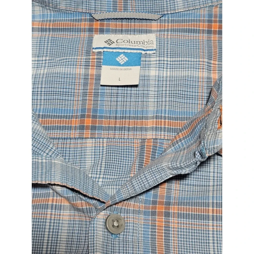 Columbia Mens L Short Sleeve Button Down Shirt - Picture 3 of 5